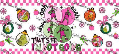 Grinch - 18 – Printed Libby Wrap (9.5" x 4.3" UV DTF) - Vinyl Creation Supply