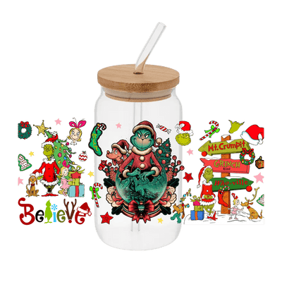 Grinchy 19– Printed Libby Wrap (9.5" x 4.3" UV DTF) - Vinyl Creation Supply