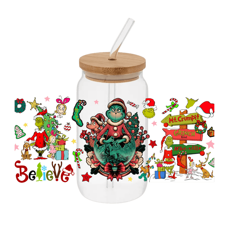 Grinchy 19– Printed Libby Wrap (9.5" x 4.3" UV DTF) - Vinyl Creation Supply