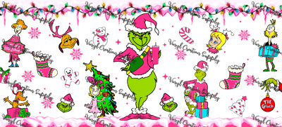 Grinch - 1 – Printed Libby Wrap (9.5" x 4.3" UV DTF) - Vinyl Creation Supply