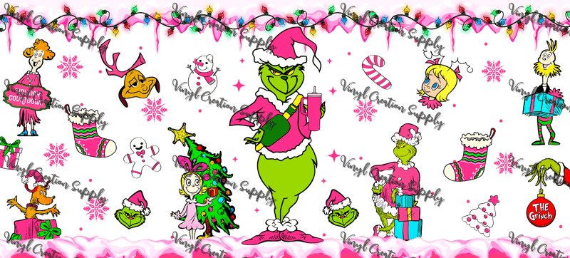 The Grinch1 – Printed Libby Wrap (9.5" x 4.3" UV DTF) - Vinyl Creation Supply