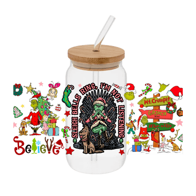 Grinch - 20 – Printed Libby Wrap (9.5" x 4.3" UV DTF) - Vinyl Creation Supply