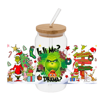 Grinch - 2 – Printed Libby Wrap (9.5" x 4.3" UV DTF) - Vinyl Creation Supply