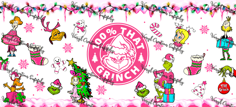 The Grinch2 – Printed Libby Wrap (9.5" x 4.3" UV DTF) - Vinyl Creation Supply