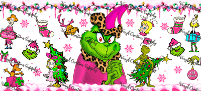 Grinch - 8 – Printed Libby Wrap (9.5" x 4.3" UV DTF) - Vinyl Creation Supply
