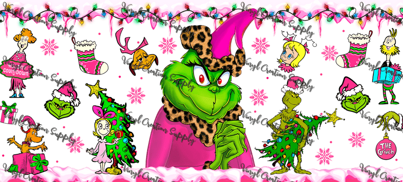 Grinch - 8 – Printed Libby Wrap (9.5" x 4.3" UV DTF) - Vinyl Creation Supply
