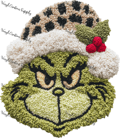 Grinch Cheetah Hat Crochet - Vinyl Creation Supply