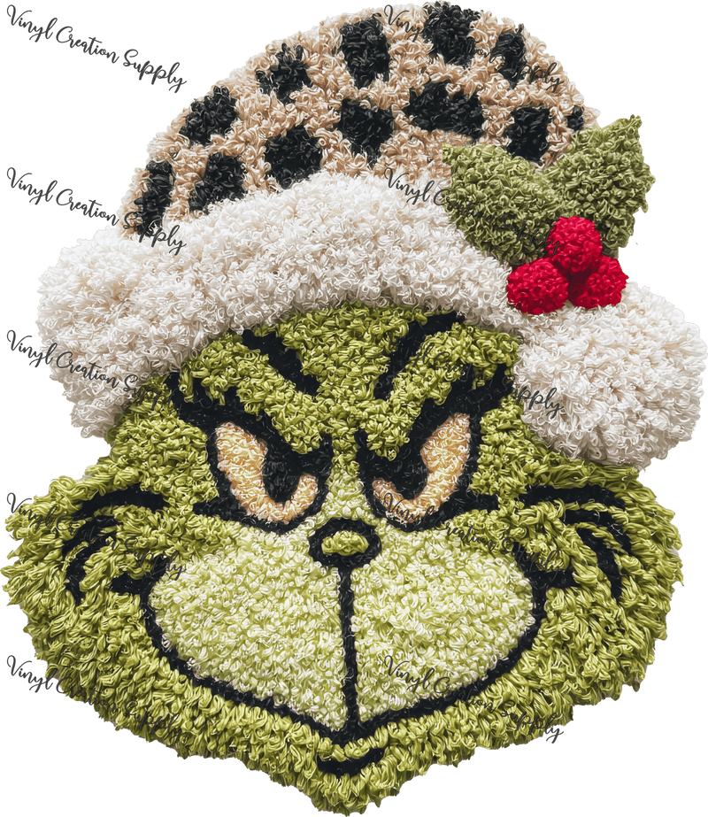 Grinch Cheetah Hat Crochet - Vinyl Creation Supply