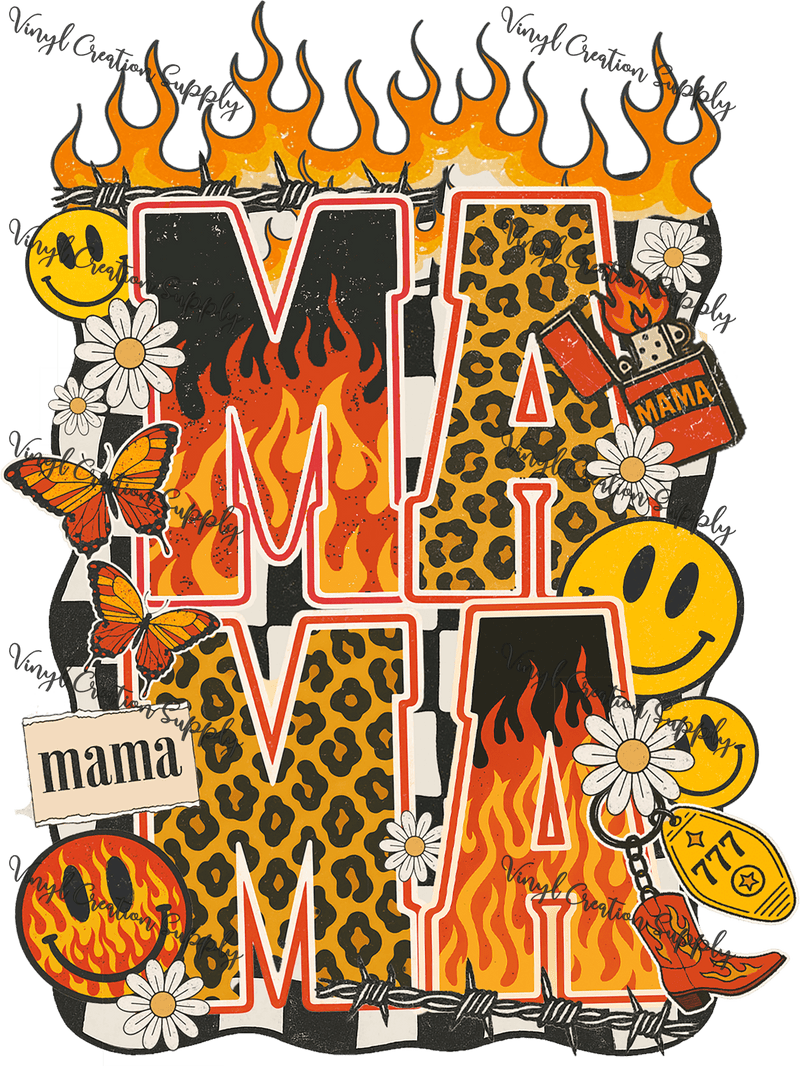 Groovy Mama Fire - Vinyl Creation Supply