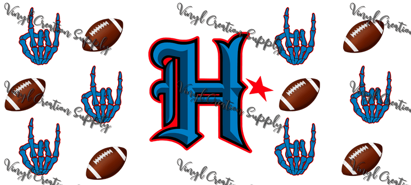 Houston Texans Libby – Printed Libby Wrap (9.5" x 4.3" UV DTF) - Vinyl Creation Supply