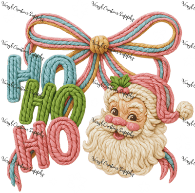 HO x3 Santa Crochet - Vinyl Creation Supply