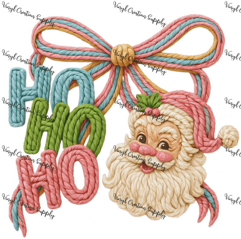 HO x3 Santa Crochet - Vinyl Creation Supply