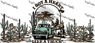 Heart Like A Truck– Printed Wrap - Vinyl Creation Supply