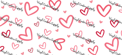 Hearts Confetti 2 – Printed Libby Wrap (9.5" x 4.3" UV DTF) - Vinyl Creation Supply