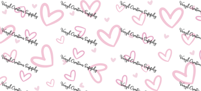 Hearts Confetti – Printed Libby Wrap (9.5" x 4.3" UV DTF) - Vinyl Creation Supply