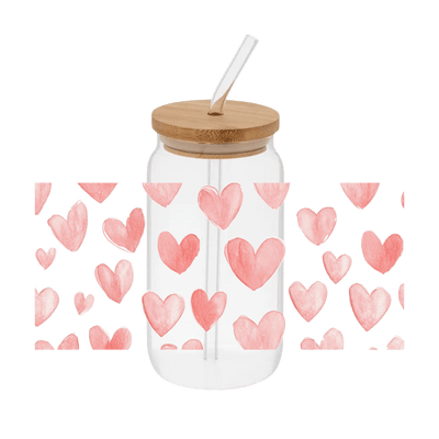 Hearts – Printed Libby Wrap (9.5" x 4.3" UV DTF) - Vinyl Creation Supply