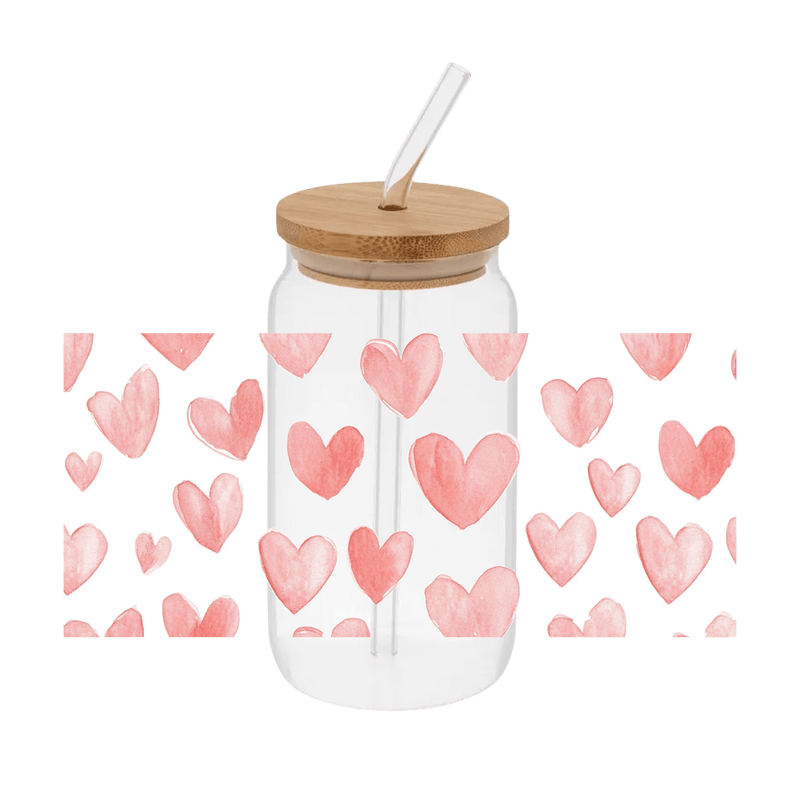 Hearts – Printed Libby Wrap (9.5" x 4.3" UV DTF) - Vinyl Creation Supply