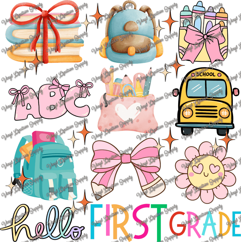 Hello First Grade Collage - Vinyl Creation Supply