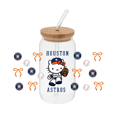 Hello Kitty Baseball – Printed Libby Wrap (9.5" x 4.3" UV DTF) - Vinyl Creation Supply
