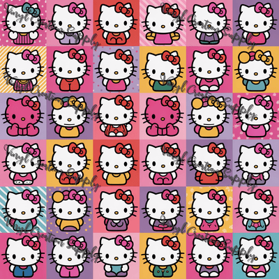 Hello Kitty Colorful Collage - Vinyl Creation Supply