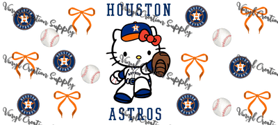 Hello Kitty Baseball – Printed Libby Wrap (9.5" x 4.3" UV DTF) - Vinyl Creation Supply