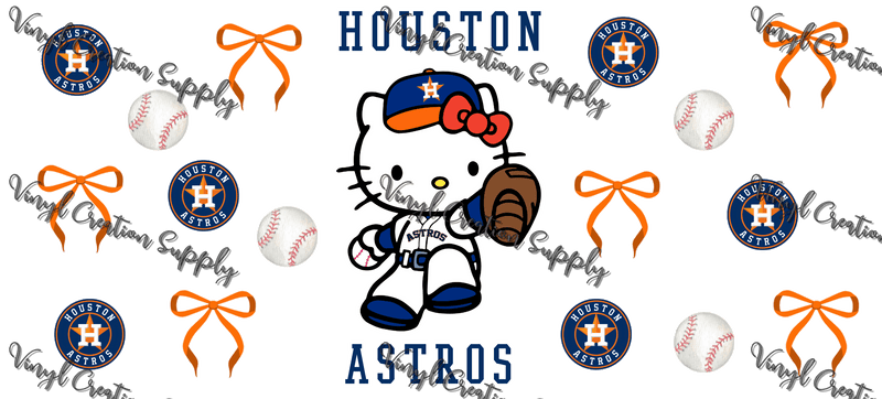 Hello Kitty Baseball – Printed Libby Wrap (9.5" x 4.3" UV DTF) - Vinyl Creation Supply