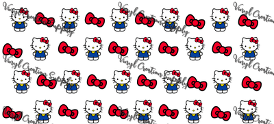 Hello Kitty Bows – Printed Libby Wrap (9.5" x 4.3" UV DTF) - Vinyl Creation Supply