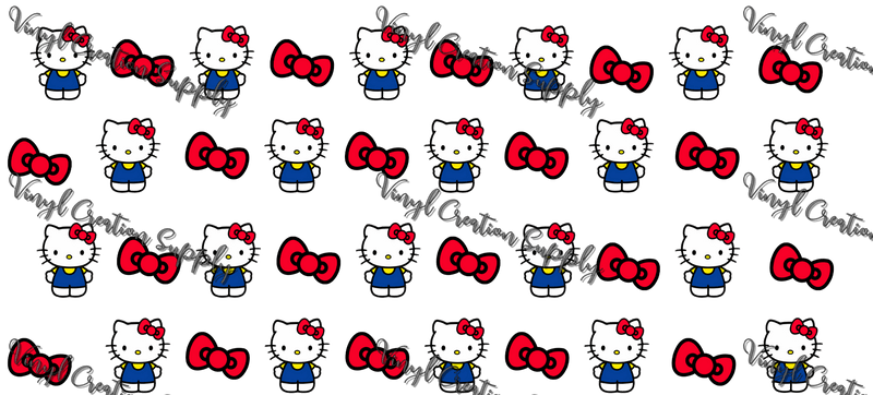 Hello Kitty Bows – Printed Libby Wrap (9.5" x 4.3" UV DTF) - Vinyl Creation Supply