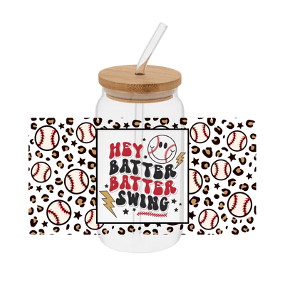 Hey Batter Swing– Printed Libby Wrap (9.5" x 4.3" UV DTF) - Vinyl Creation Supply