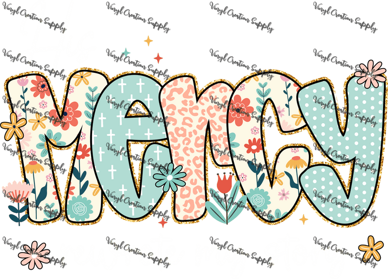 His Mercy Rewrote My Story White Text - Vinyl Creation Supply
