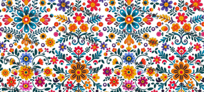 Hispanic Floral Embroidery – Printed Libby Wrap (9.5" x 4.3" UV DTF) - Vinyl Creation Supply