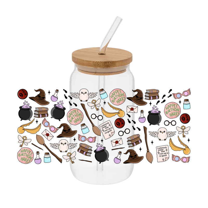 Hogwarts Magic Cup Wrap – Printed Libby Wrap (9.5" x 4.3" UV DTF) - Vinyl Creation Supply