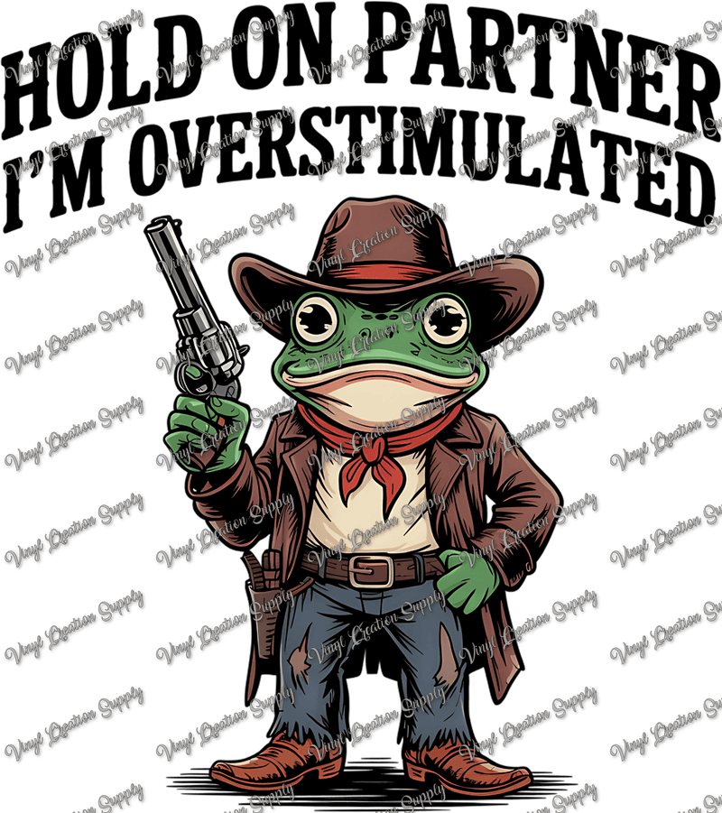 Hold On There Partner Frog - Vinyl Creation Supply