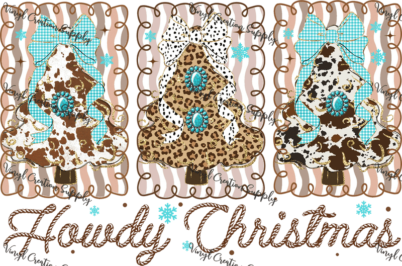Howdy Christmas Turquoise 1 - Vinyl Creation Supply