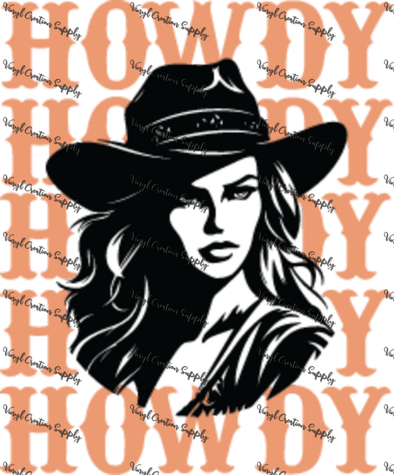 Howdy– Printed Libby Wrap (9.5" x 4.3" UV DTF) - Vinyl Creation Supply