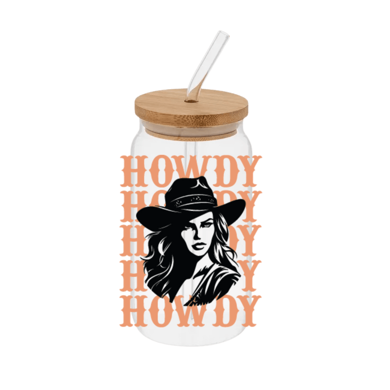 Howdy– Printed Libby Wrap (9.5" x 4.3" UV DTF) - Vinyl Creation Supply