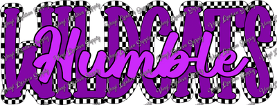 Humble Wildcats Checkered - Vinyl Creation Supply