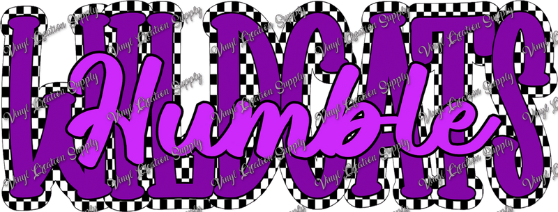 Humble Wildcats Checkered - Vinyl Creation Supply