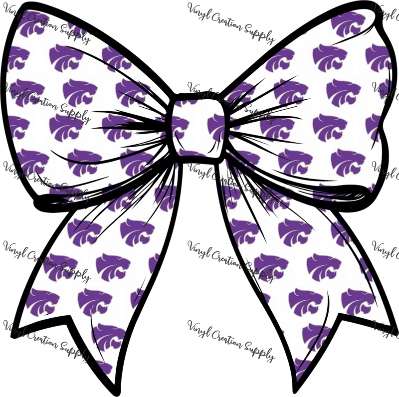 Humble Wildcats Logo Bow - Vinyl Creation Supply