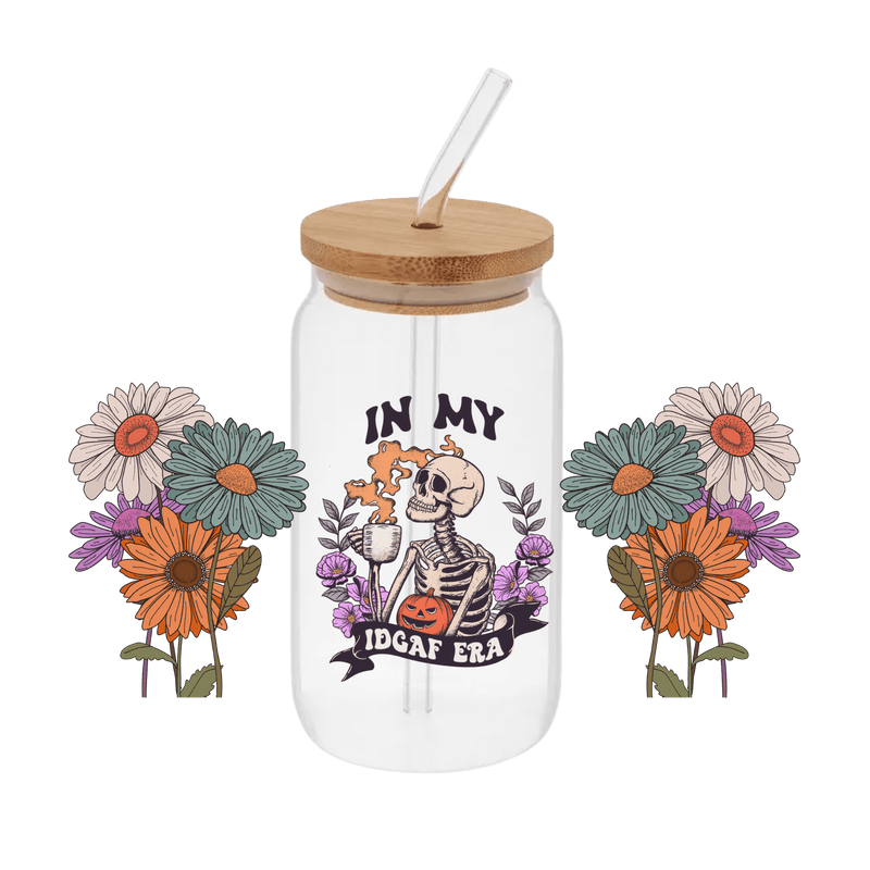 In My IDGAF Era– Printed Libby Wrap (9.5" x 4.3" UV DTF) - Vinyl Creation Supply