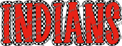 Indians Checkered - Vinyl Creation Supply