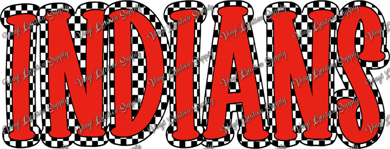 Indians Checkered - Vinyl Creation Supply