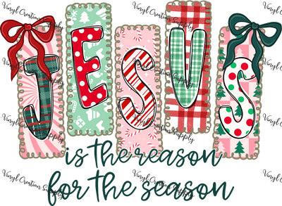 Jesus Coquette Frames Green - Vinyl Creation Supply