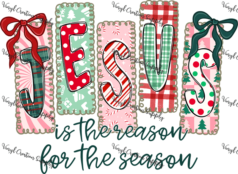 Jesus Coquette Frames Green - Vinyl Creation Supply