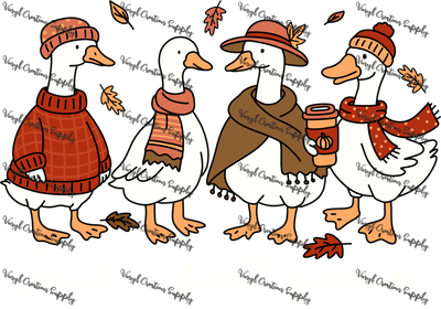 Just A Fall Goose White Text - Vinyl Creation Supply