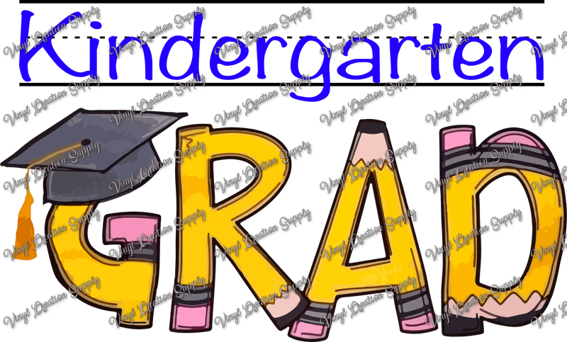 Kindergarten Grad Blue - Vinyl Creation Supply
