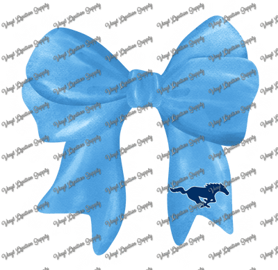Kingwood Mustangs Bow White Text - Vinyl Creation Supply