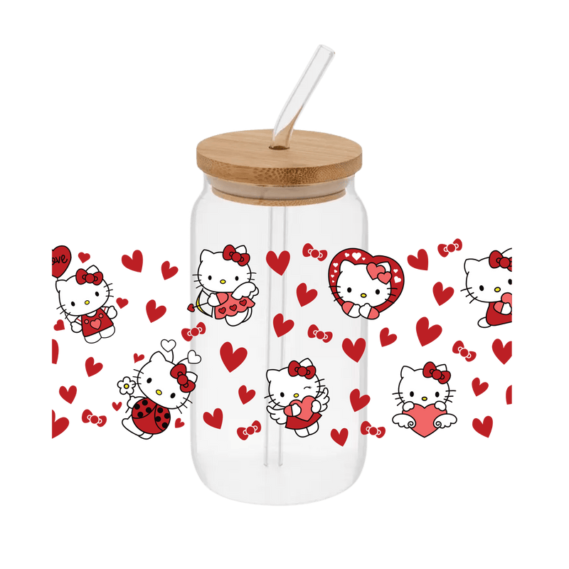Kitty Valentines – Printed Libby Wrap (9.5" x 4.3" UV DTF) - Vinyl Creation Supply