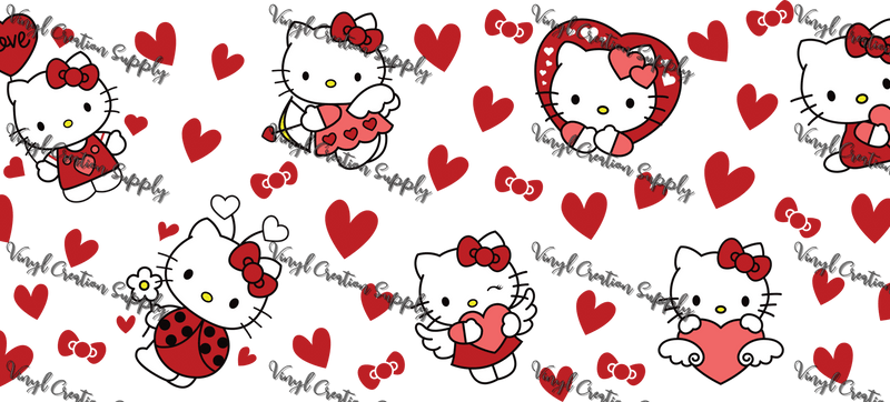 Kitty Valentines – Printed Libby Wrap (9.5" x 4.3" UV DTF) - Vinyl Creation Supply