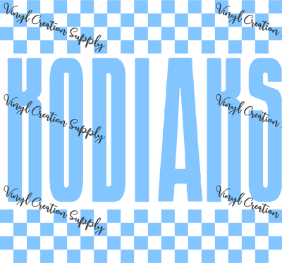 Kodiak Blue Checkerboard - Vinyl Creation Supply